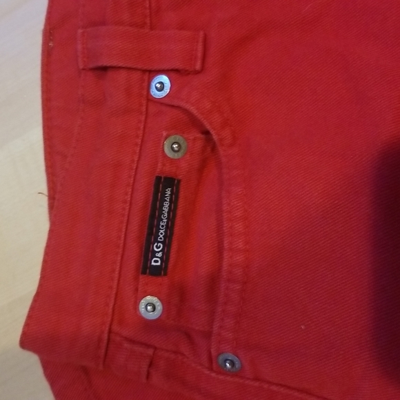 Dolce & Gabbana Red Capris EUC SZ 29 Genuine! Stunning! - Picture 4 of 13